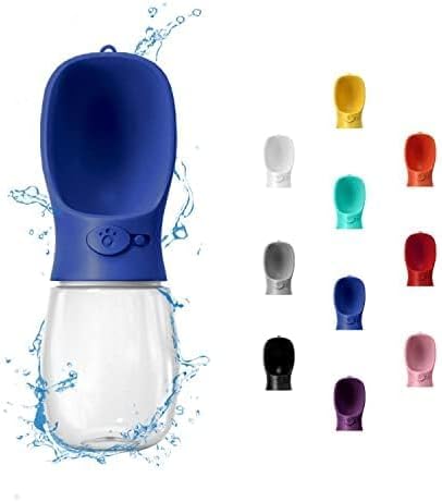 Portable Dog Water Bottle, 19 OZ, Leak Proof Puppy Water Dispenser with Drinking Feeder for Pets Outdoor Walking, Hiking, Travel, Food Grade Plastic