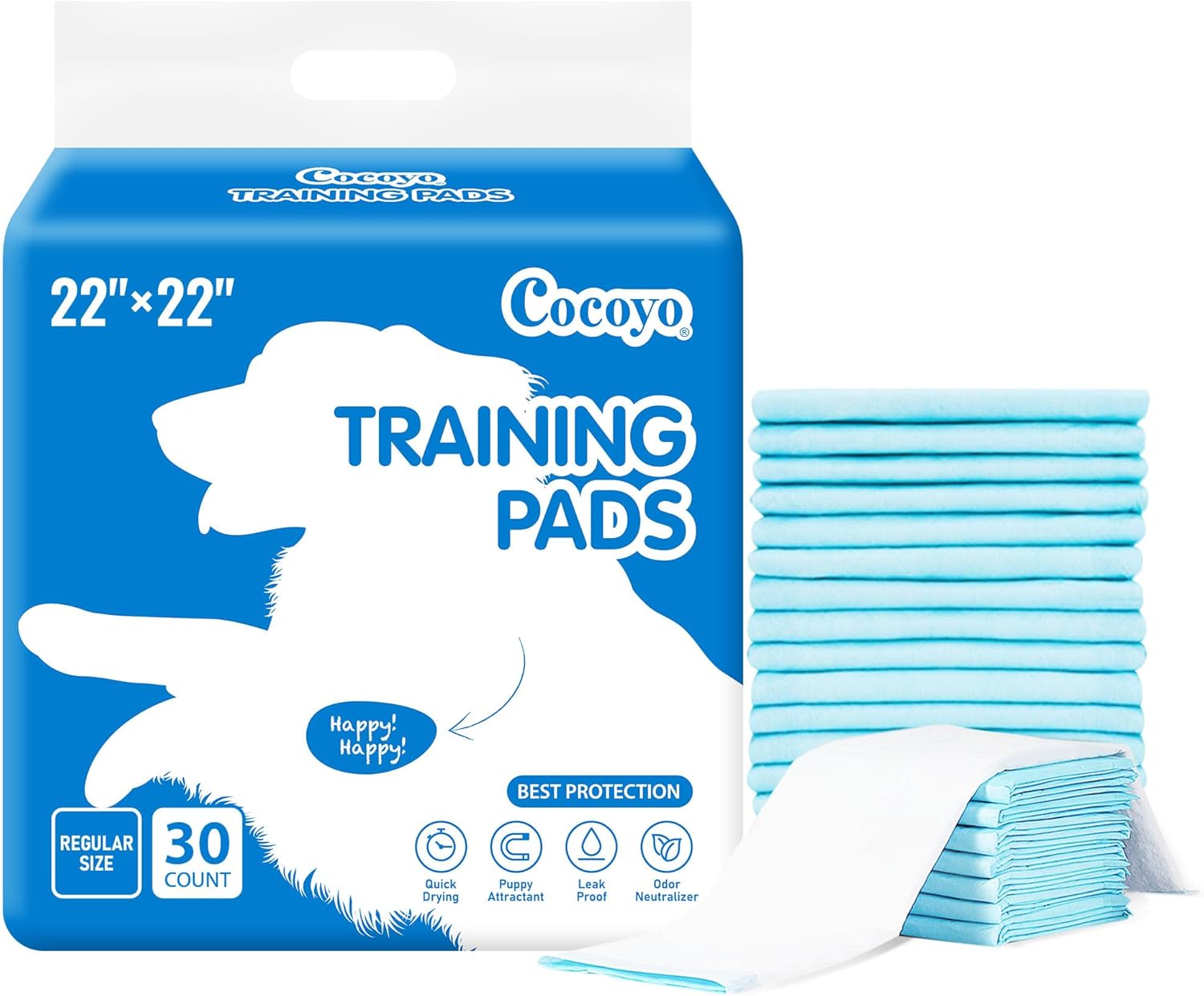 Best Value Training Pads 30 Count | Dog Pee Pads | Super Absorbent Puppy Pads