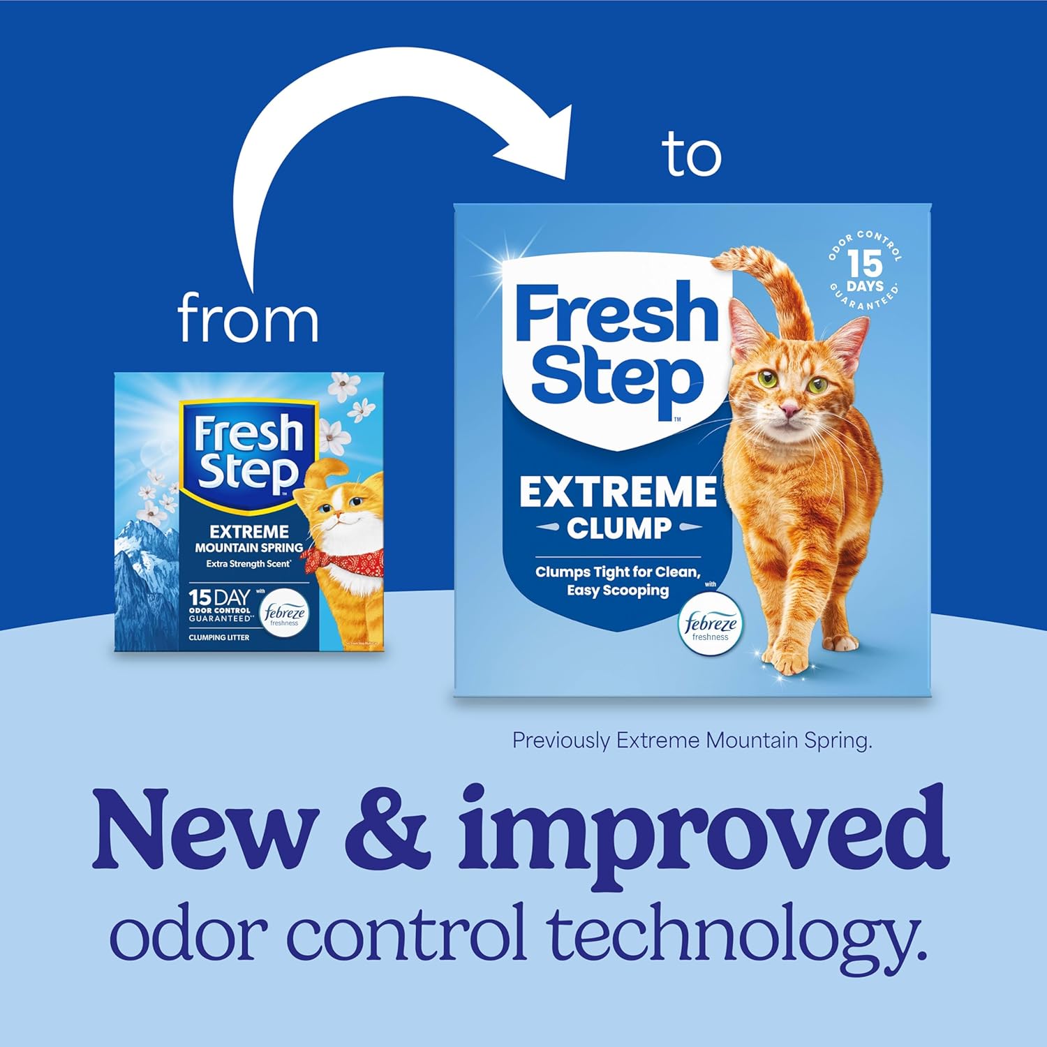 Extreme Multi Cat Clumping Litter with Febreze Freshness, Low Dust, Odor Control with Ammonia Block Tech, Compatible in Automatic Litter Boxes, 14 Lb. Box