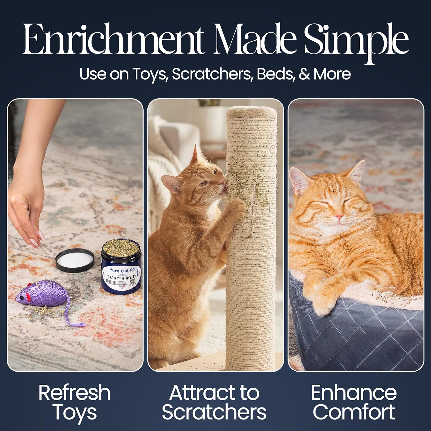 100% Pure Catnip – North American Grown – Strong Aroma for Play & Enrichment – Resealable Freshness Jar – Veteran-Owned Brand
